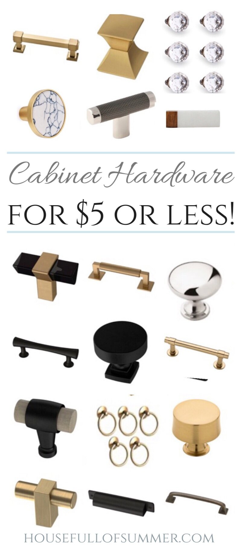Knobs for hot sale less